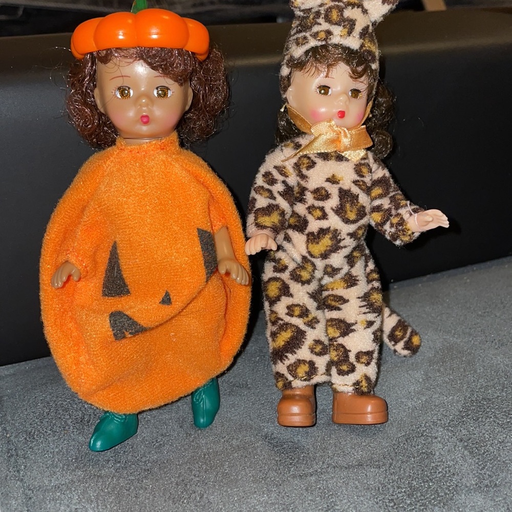 Madame Alexander Mini Doll McDonalds Toy Figures Mixed Lot 2 Pumpkin Leopard